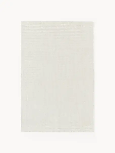 Ręcznie tkany dywan z krótkim włosiem Willow, 100% poliester z certyfikatem GRS, Kremowobiały, S 120 x D 180 cm (Rozmiar S)
