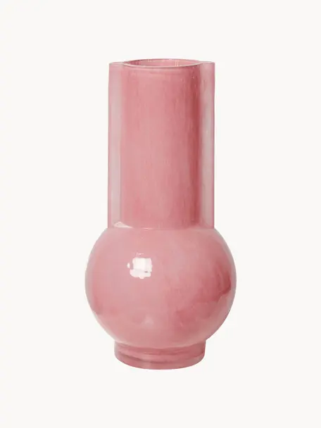 Vaso di design in vetro Flamingo, alt. 25 cm, Vetro, Rosa antico, Ø 13 x Alt. 25 cm