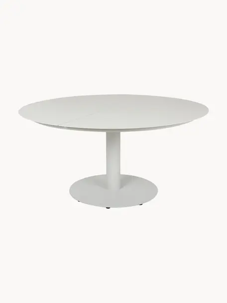 Ronde tuintafel Peace, Gecoat aluminium, Lichtgrijs, Ø 150 cm