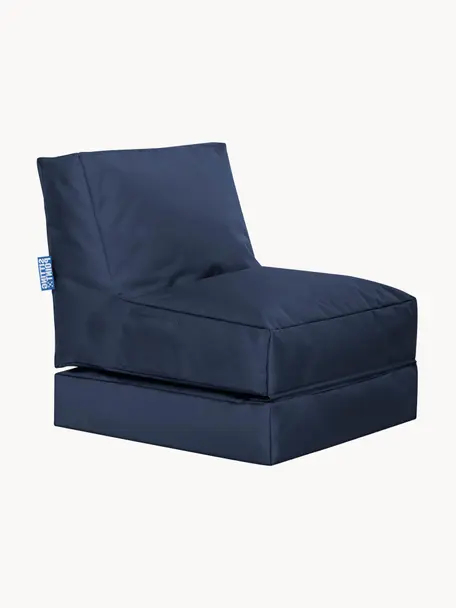 Outdoor loungefauteuil Pop Up met ligfunctie, Geweven stof donkerblauw, B 70 x D 90 cm