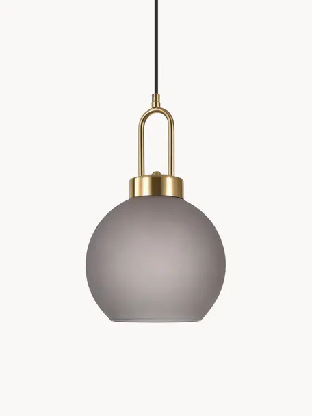 Hanglamp met glazen bollen Luton, Lampenkap: glas, Taupe, mat, Ø 25 x H 33 cm