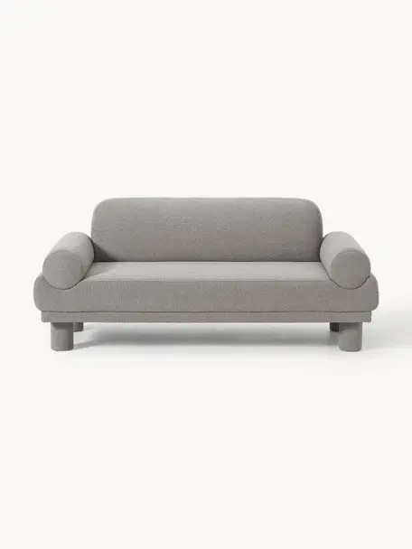 Bouclé-Sofa Lilo (2-Sitzer), Bezug: Bouclé (93 % Polyester, 6, Füße: Kunststoff, gepolstert Di, Bouclé Grau, B 190 x T 93 cm