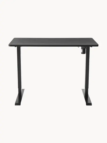 Výškově nastavitelný psací stůl Lea, Černá, Š 120 cm, H 60 cm