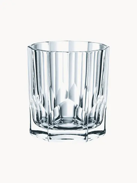 Kristall-Whiskygläser Aspen, 4 Stück, Kristallglas, Transparent, Ø 9 x H 10 cm, 320 ml