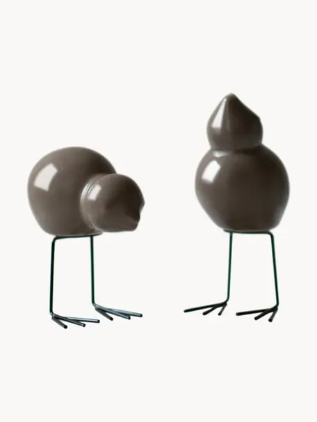 Set di 2 decorazioni pasquali Swedish, Gambe: ferro rivestito, Taupe lucido, Set in varie misure