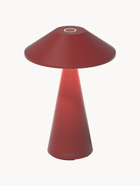 Lampada piccola da esterno portatile e LED con luce regolabile Move, Lampada: alluminio rivestito, Rosso vino, Ø 15 x Alt. 31 cm