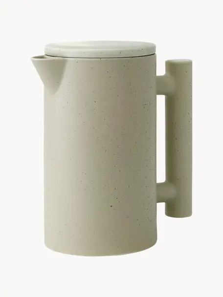 Teekanne Yana aus Keramik, 1 L, Keramik, Beige, gesprenkelt, 1 L