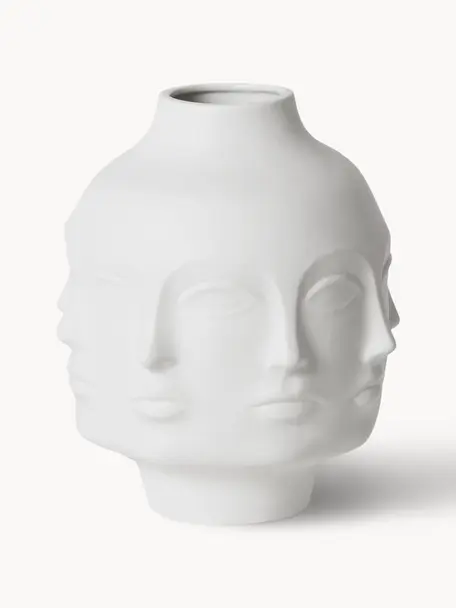 Jarrón de porcelana Dora Maar, 36 cm, Porcelana, Blanco, Ø 28 x Al 36 cm