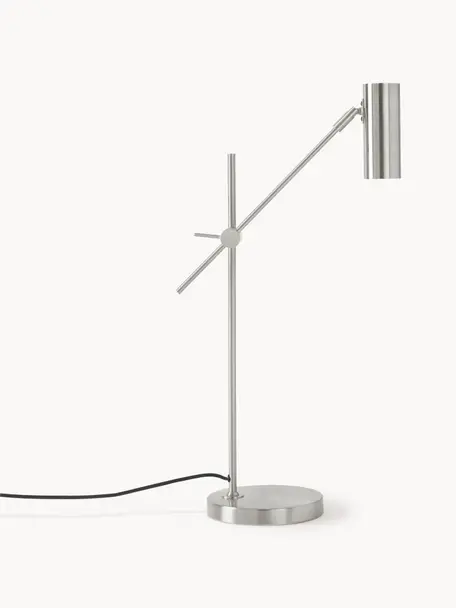 Bureaulamp Cassandra, Zilverkleurig, D 47 x H 55 cm