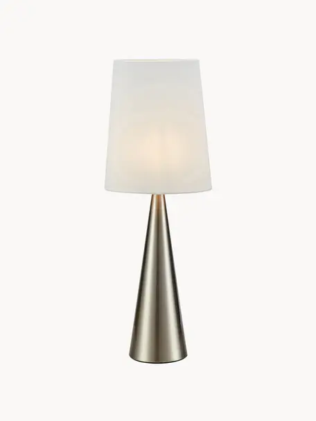 Grande lampe à poser Conus, Blanc cassé, doré, Ø 18 x haut. 64 cm