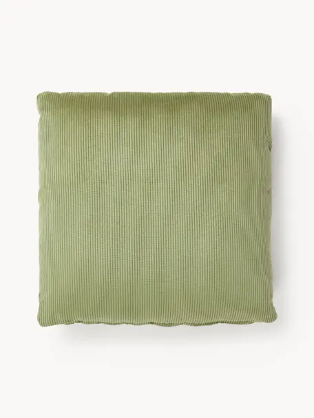 Cojín sofá de pana Melva, Funda: pana (100% poliéster), Pana verde oliva, An 50 x L 50 cm