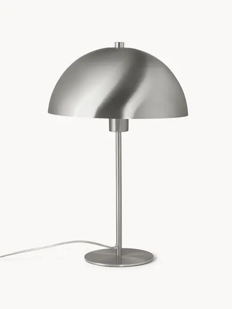 Lámpara de mesa Matilda, Cable: plástico, Plateado, Ø 29 x Al 45 cm