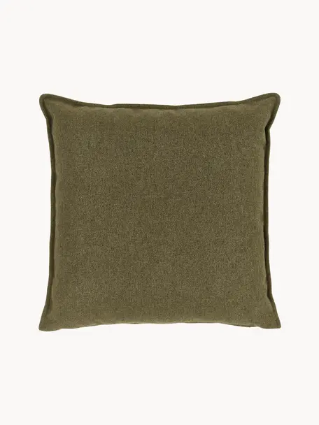 Poduszka Lennon, Oliwkowy zielony, S 70 x D 70 cm
