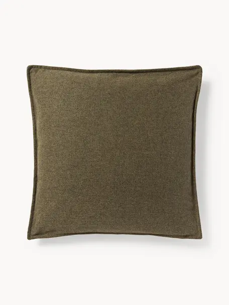 Coussin canapé Lennon, Tissu vert olive, larg. 70 x long. 70 cm