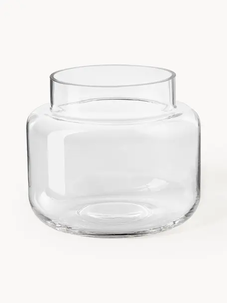 Jarrón de vidrio Lasse, 14 cm, Vidrio, Transparente, Ø 16 x Al 14 cm