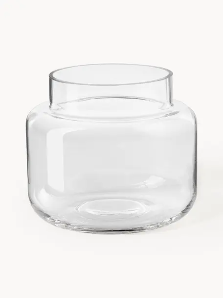 Glas-Vase Lasse, H 14 cm, Glas, Transparent, Ø 16 x H 14 cm