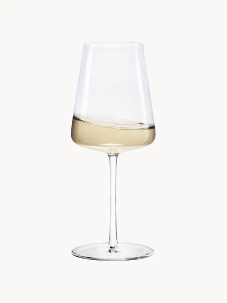 Verres à vin blanc en cristal Power, 6 pièces, Cristal, Transparent, Ø 9 x haut. 21 cm, 400 ml