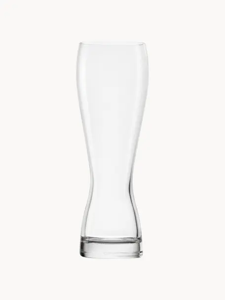 Szklanka do piwa ze szkła kryształowego Grandezza, 6 szt., Szkło kryształowe, Transparentny, Ø 8 x W 24 cm, 500 ml