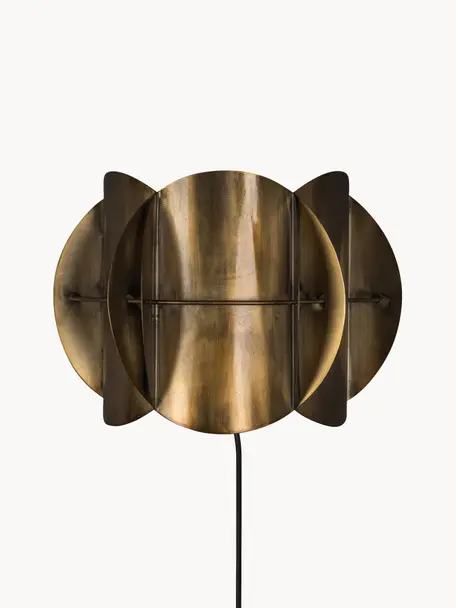 Nástenná lampa s patinou Corridor, Mosadzné odtiene, Š 27 x V 19 cm