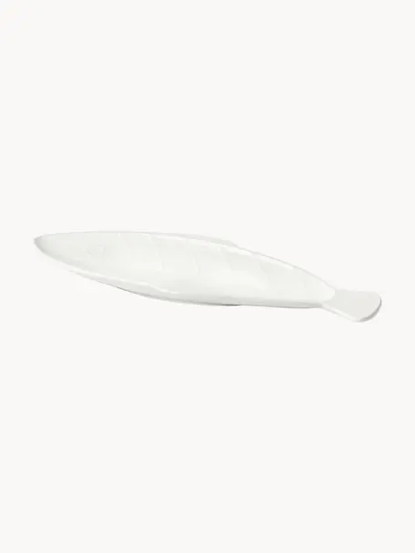 Servierplatte Pesce, Steingut, Weiss, B 41 x T 18 cm