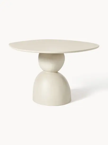 Okrúhly stôl Sahra, Ø 116 cm, MDF-doska strednej hustoty, sklolaminát, Svetlobéžová, Ø 116