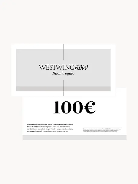 Buono regalo, Buono su carta fine, in una busta di alta qualità, Bianco, grigio, 100