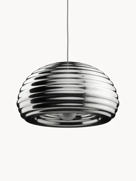 Lampa wisząca Splügen Bräu, Aluminium powlekane, Odcienie srebrnego, Ø 36 x W 21 cm