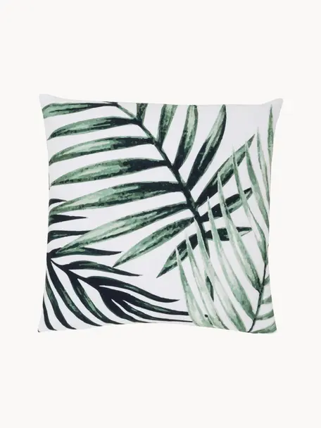 Bavlněný povlak na polštář se vzorem listů Coast, 100 % bavlna, Zelená, bílá, Š 40 cm, D 40 cm