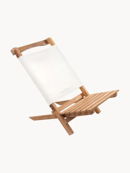 Krzesło składane Lauren's, Stelaż: drewno naturalne, Biały, drewno naturalne, S 41 x W 58 cm
