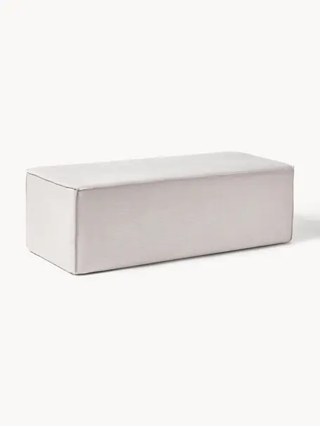 Banc rembourré Sanja, Tissu blanc crème, larg. 122 x prof. 54 cm