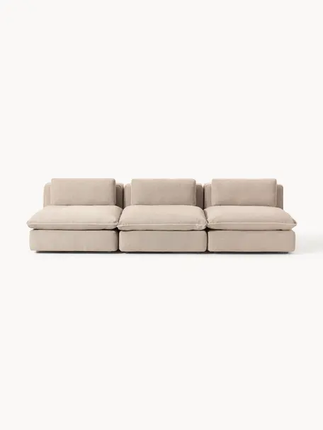 Sofa modułowa XL Felix (3-osobowa), Tapicerka: 100% poliester Dzięki tka, Nogi: tworzywo sztuczne Ten pro, Beżowa tkanina, B 300 x T 140 cm