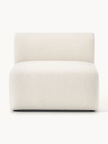 Chauffeuse pour canapé modulable Sofia, Tissu blanc crème, larg. 87 x prof. 103 cm