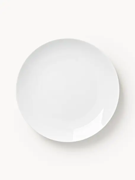 Porzellan-Frühstücksteller Delight Modern, 4 Stück, Porzellan, Weiss, Ø 20 cm
