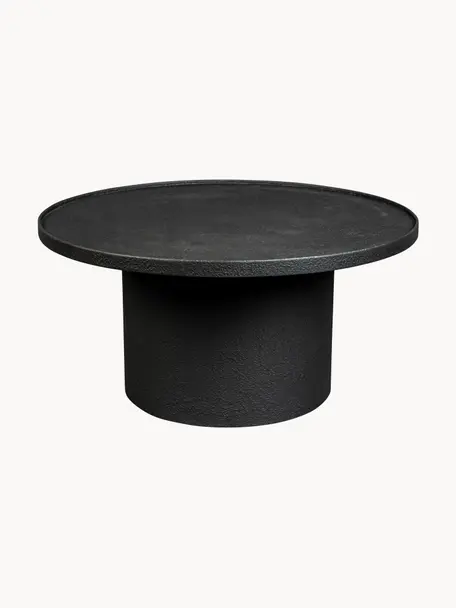 Menší konferenčný stolík Winston, Čierna, Ø 70 cm