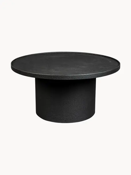 Mesa de centro pequeña Winston, Negro, Ø 70 cm