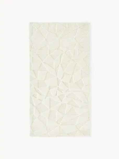Ručne tuftovaný vlnený koberec Rory, Krémovobiela, Š 80 x D 150 cm (veľkosť XS)