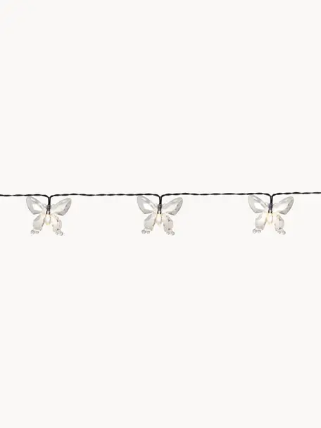 Guirlande lumineuse solaire Papillon, 280 cm, Transparent, long. 280 cm