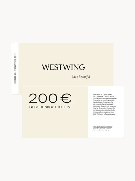 Gutscheinkarte, Gutschein auf edlem Papier, in hochwertigem Kuvert, Cremeweiß, Schwarz, 200