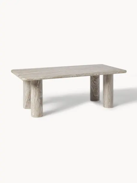 Mramorový konferenční stolek Mabel, Mramor, Béžová, mramorovaná, Š 100 cm, V 50 cm