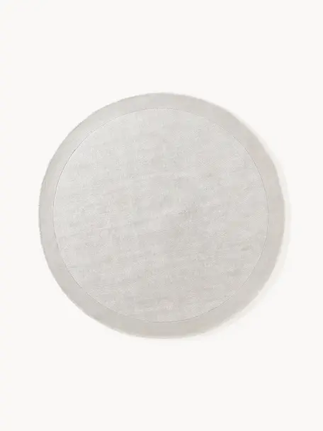 Rond laagpolig vloerkleed Kari, 100% polyester, GRS-gecertificeerd, Grijstinten, Ø 150 cm (maat M)