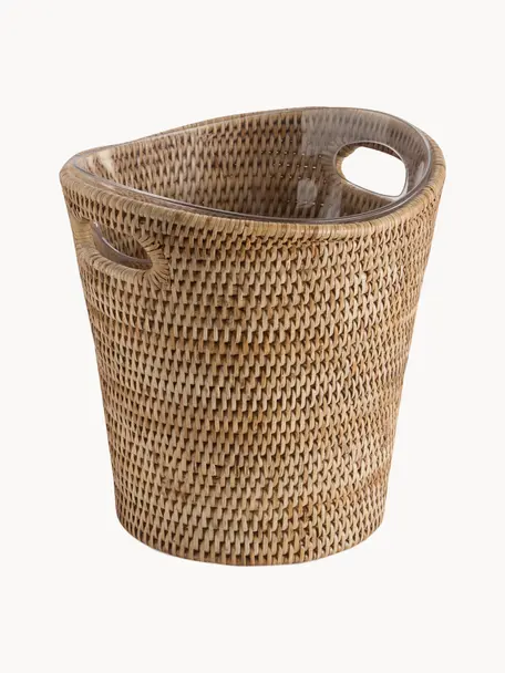 Porta champagne in rattan fatto a mano Güle, Rattan, Beige, Larg. 26 x Alt. 26 cm