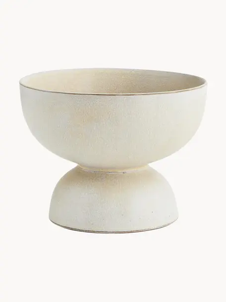 Übertopf Mabel aus Steingut, Steingut, Beige, Ø 19 x H 14 cm
