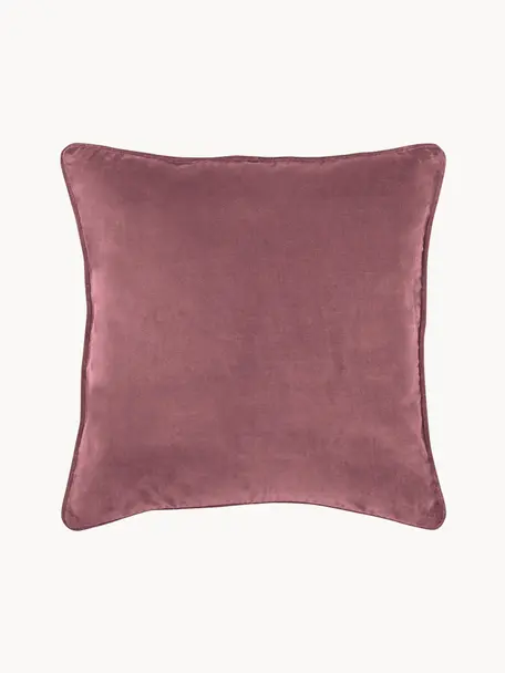 Poszewka na poduszkę z aksamitu Dana, 100% aksamit bawełniany, Blady różowy, S 40 x D 40 cm