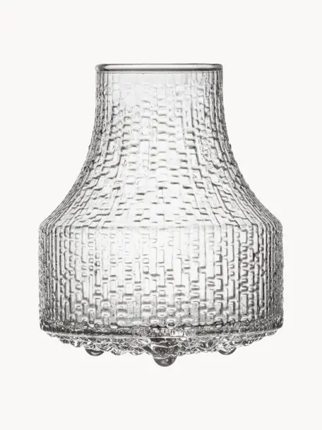 Ručně foukaná váza Ultima Thule, V 10 cm, Foukané sklo, Transparentní, Ø 8 cm, V 10 cm