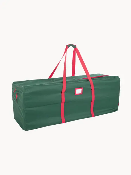 Housse pour sapin de Noël Xmas, 152 x 63 cm, Vert foncé, rouge, larg. 152 x haut. 63 cm