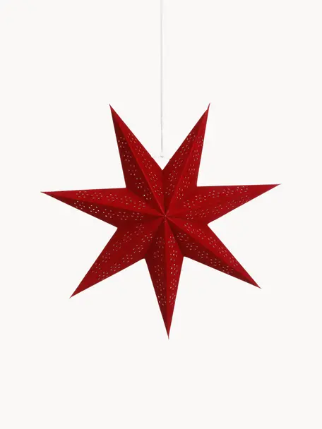 Étoile décorative Claudia, Papier, Rouge, Ø 45 cm
