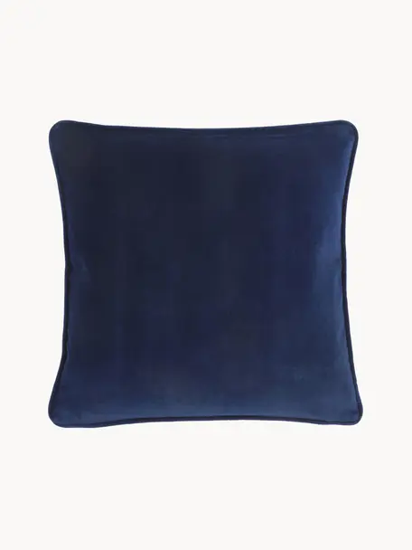 Fluwelen kussenhoes Dana, 100% katoenfluweel
Het materiaal dat in dit product is gebruikt, is getest op schadelijke stoffen en gecertificeerd volgens STANDARD 100 door OEKO-TEX®, 21.HCN.84376, Hohenstein, Donkerblauw, B 40 x L 40 cm