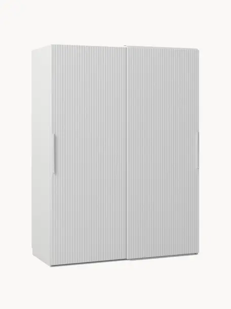 Armario modular Simone, 2 puertas correderas (150 cm), diferentes variantes, Estructura: tablero aglomerado revest, Madera, gris, Interior Basic (An 150 x Al 200 cm)