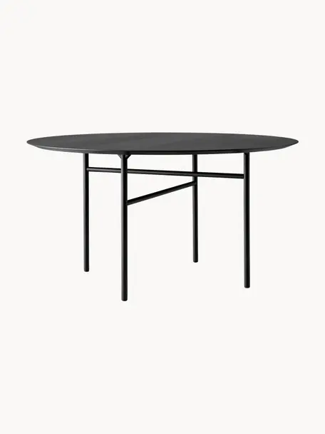 Table ronde Snaregade, Ø 120 cm, Noir, Ø 120 x haut. 73 cm
