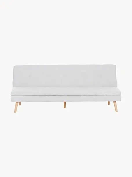 Slaapbank Amelie (3-zits), Bekleding: polyester Met 30.000 schu, Frame: grenenhout Dichtheid 35 k, Poten: rubberhout, Geweven stof lichtgrijs, B 200 x H 79 cm
